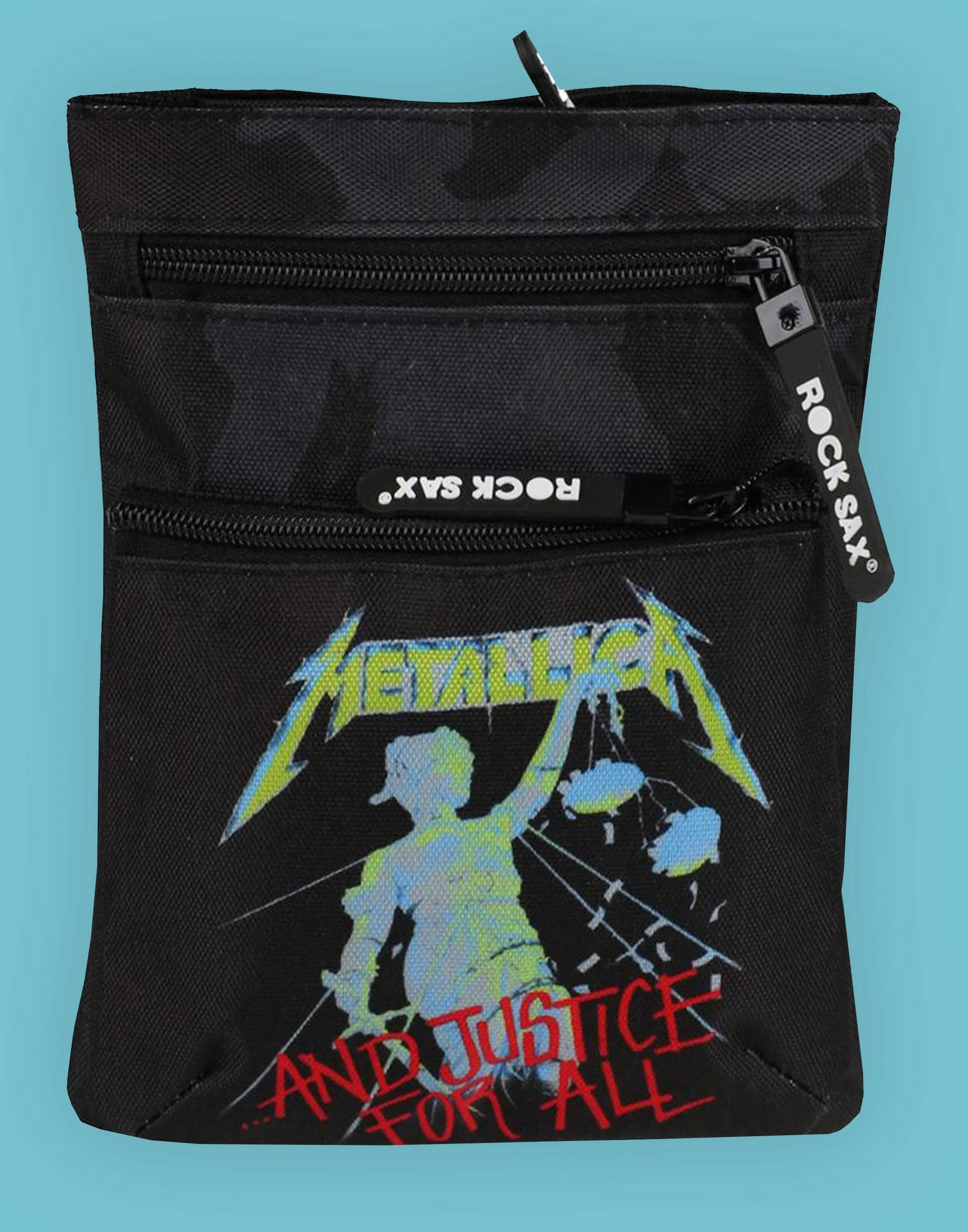 Rock Sax Metallica Justice For All Black Band Body Bag