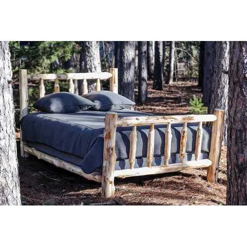 Rustic and Natural Cedar King Traditional Log Bed