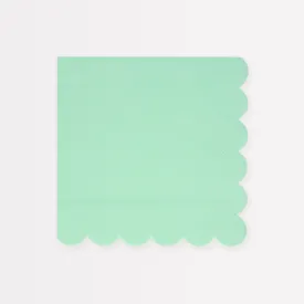 Sea Foam Green Large Napkins (x 16)