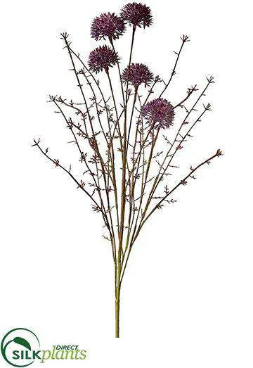 Silk Plants Direct Allium Spray - Purple - Pack of 12