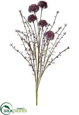 Silk Plants Direct Allium Spray - Purple - Pack of 12