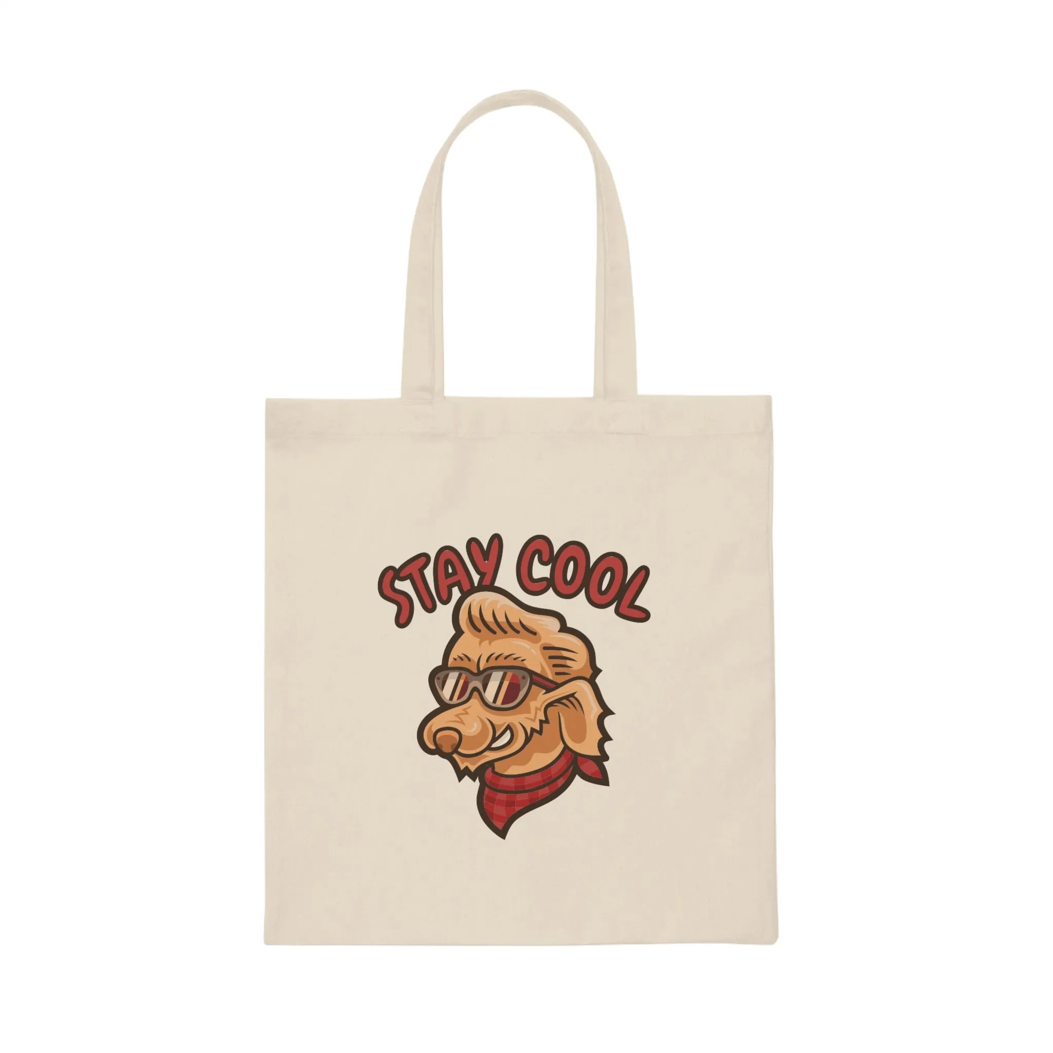 Stay Cool Dog POD Canvas Tote Bag