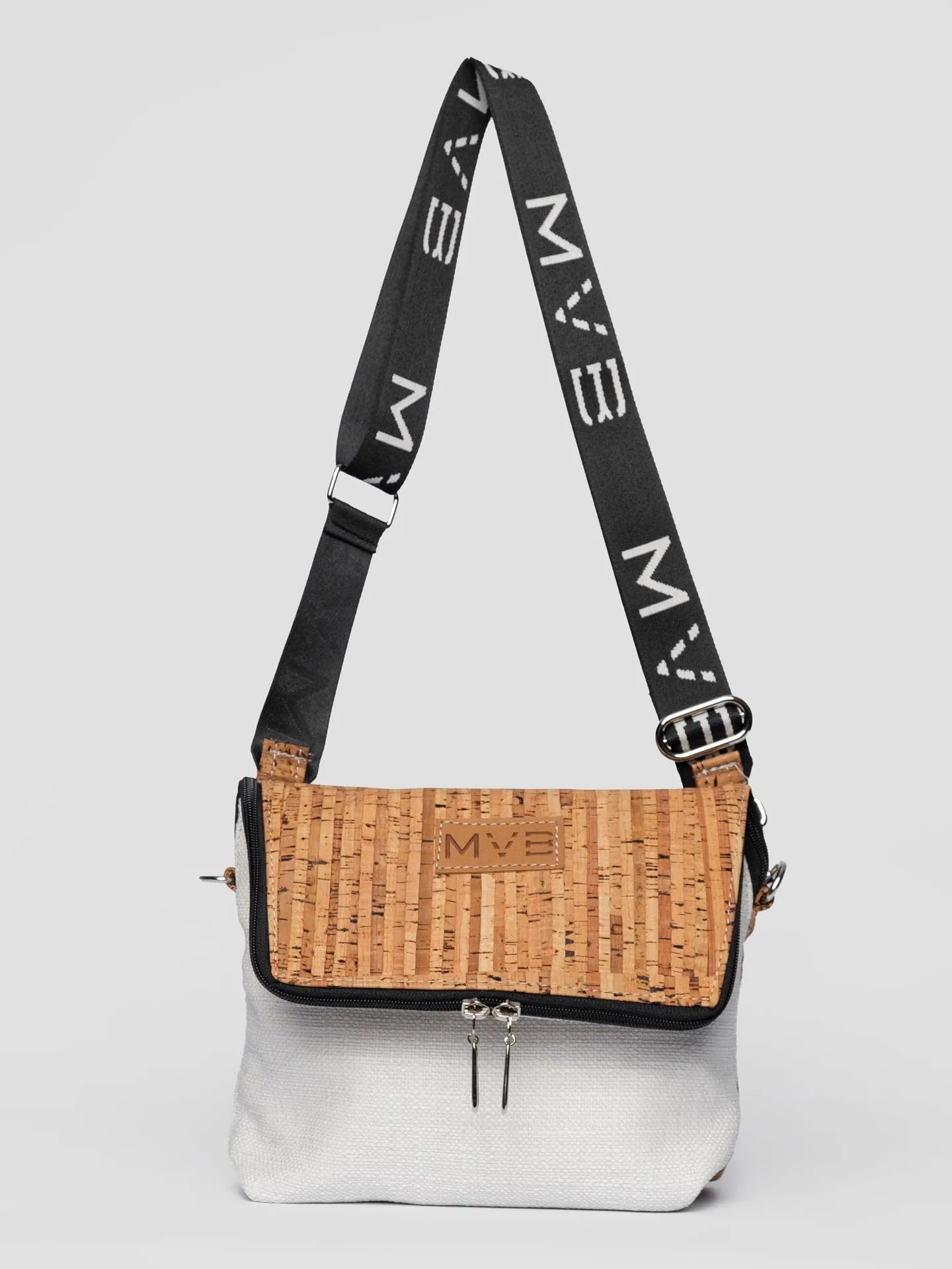 Summer Canvas & Cork Vegan Crossbody Flop Bag | Soft Natural