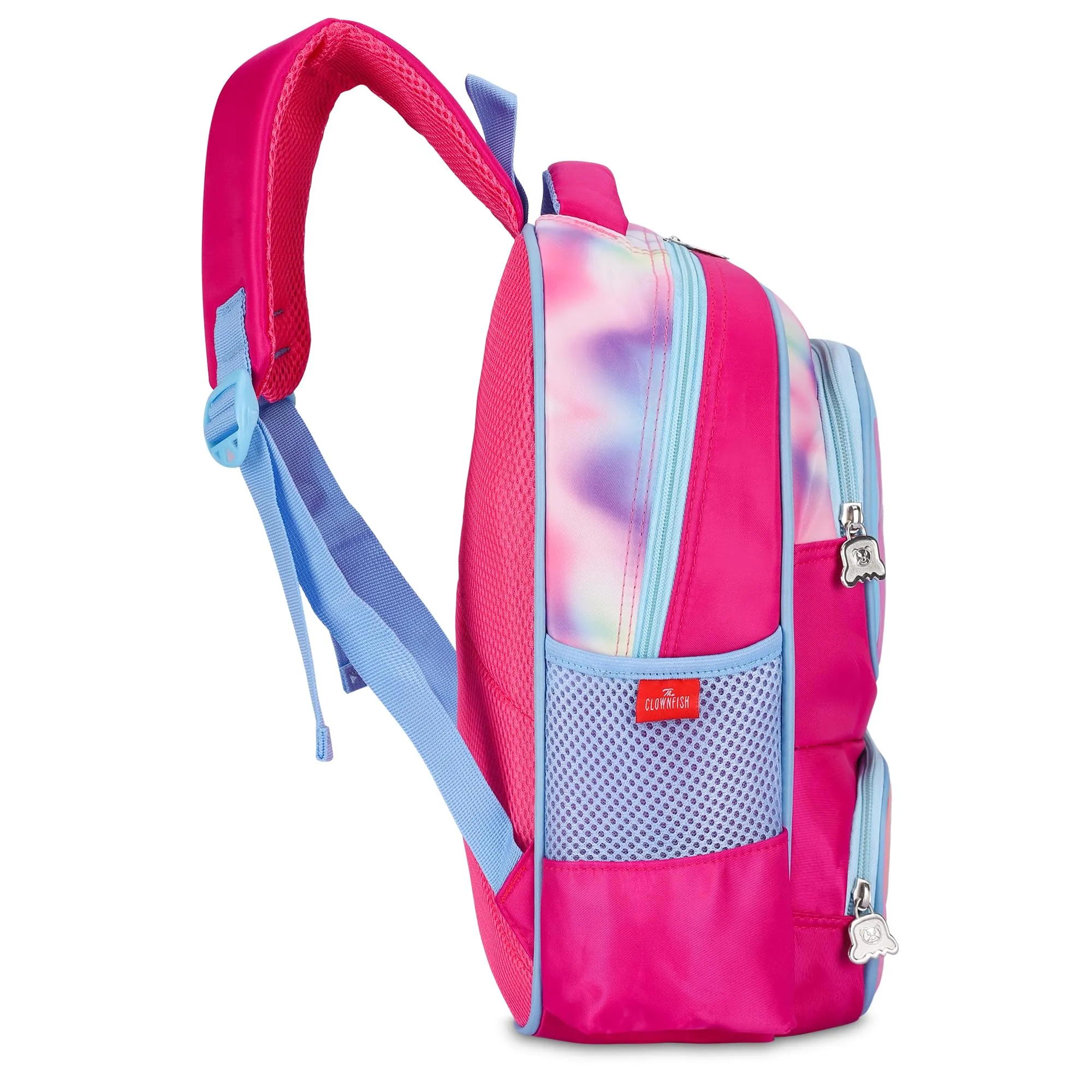 THE CLOWNFISH Little Champ Series Polyester 13.6 Litres Kids Backpack School Bag Daypack Sack Picnic Bag for Tiny Tots-Age Group 3-5 years (Dark Pink)