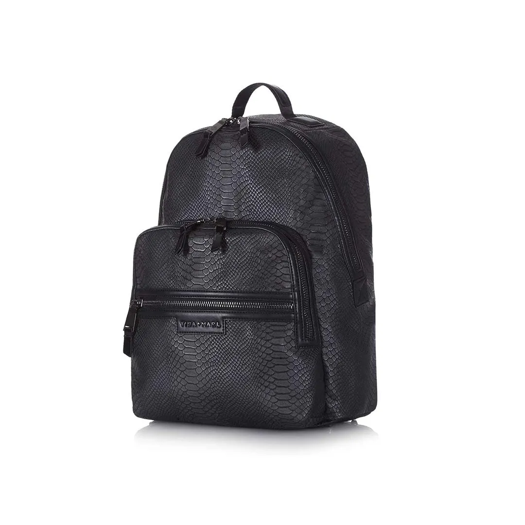 Tiba   Marl Elwood Changing Backpack - Black Snake