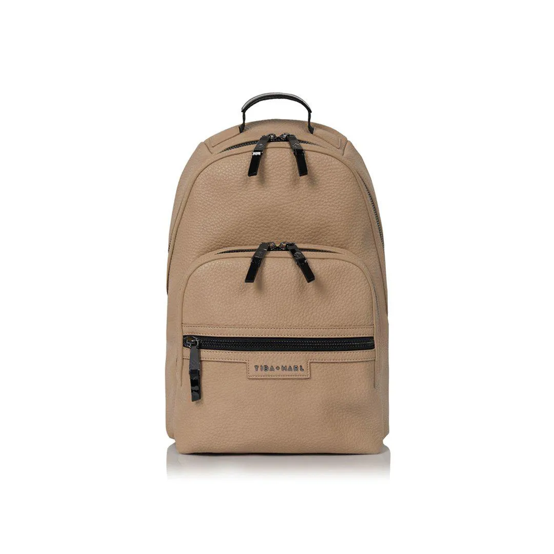 Tiba   Marl Elwood Changing Backpack - Taupe