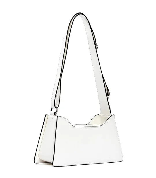 Trapezium Convertible Shoulder Bag White