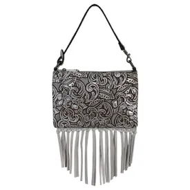 Trenditions Women's Silver Wash Justin Mini Shoulder Bag