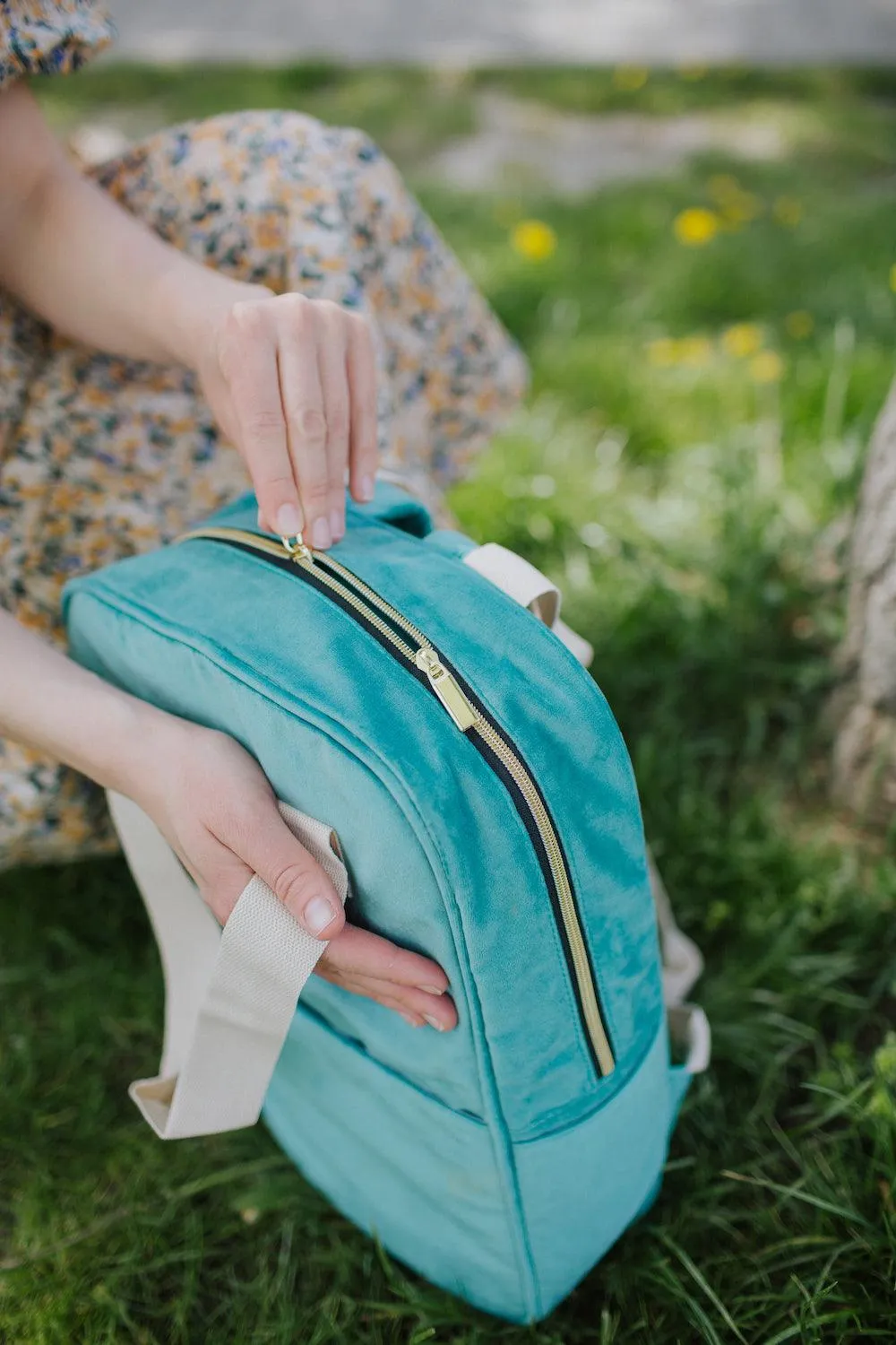 Velvet Backpack BAKKU mint | Velvet School Backpack