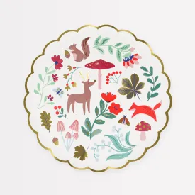 Winter Woodland Side Plates (x 8)