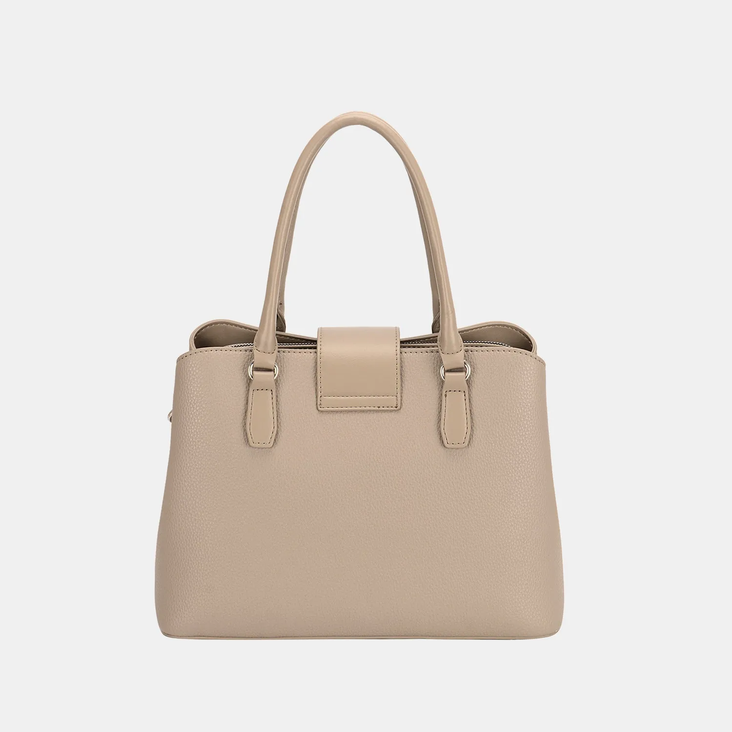 Women's David Jones PU Leather Twist-Lock Tote Bag