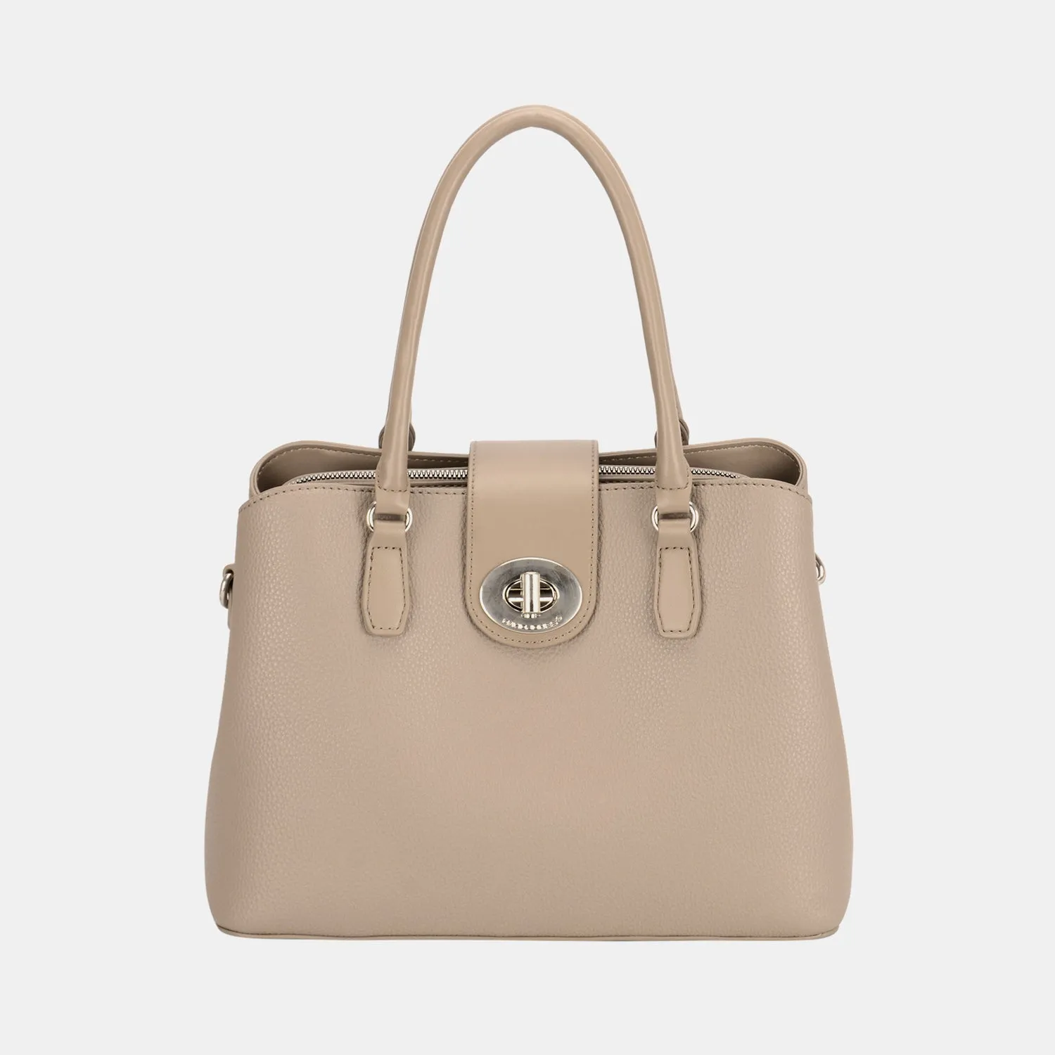 Women's David Jones PU Leather Twist-Lock Tote Bag