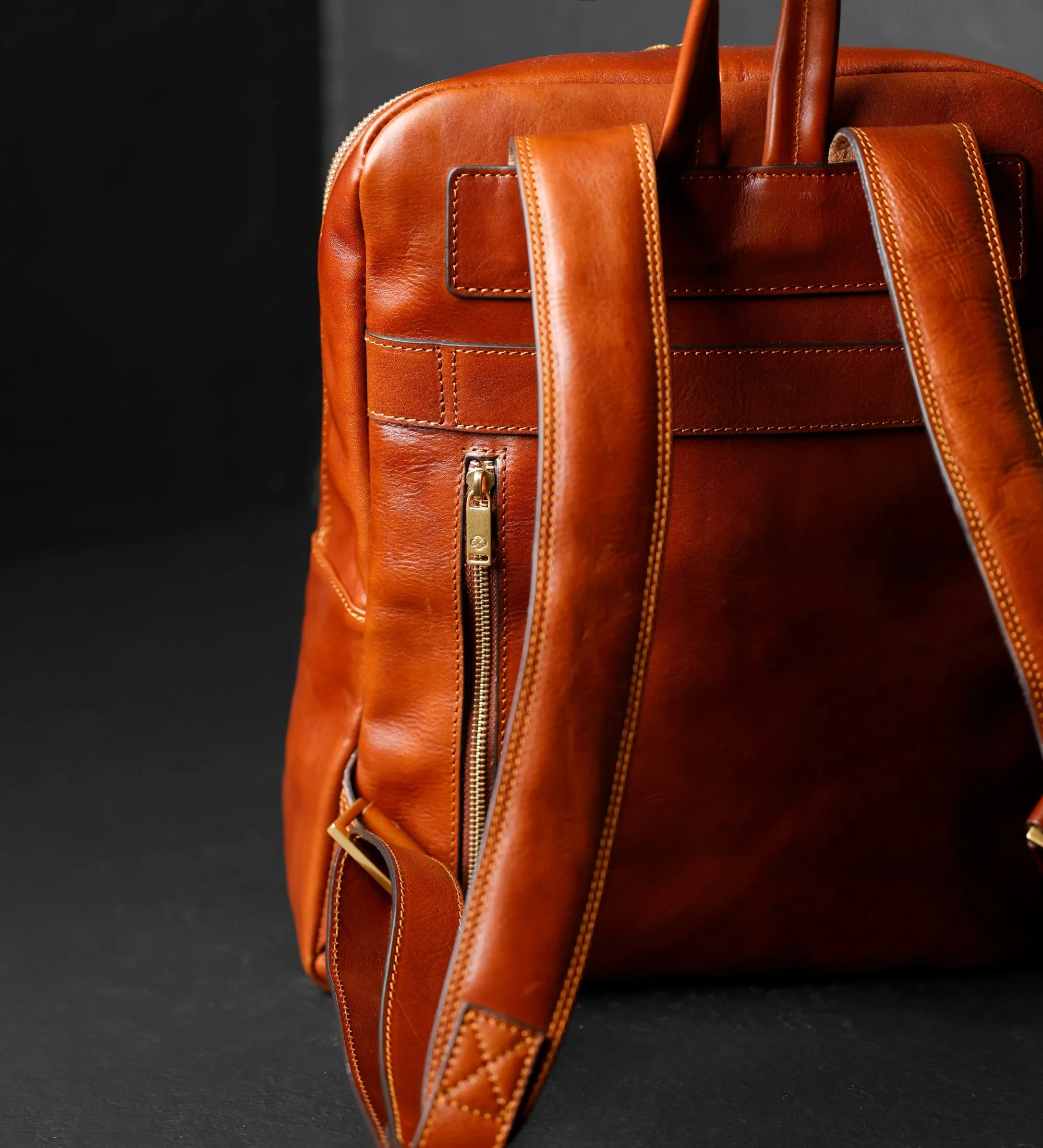 Womens Leather Backpack Travel Bag - The Divine Comedy